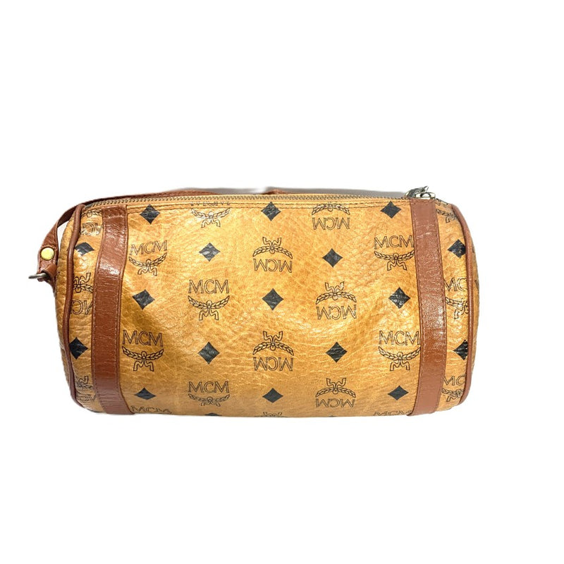 MCM ヴィセトス ショルダーバッグ 筒形バッグ コニャック レディース バッグ エムシーエム 【101065297003】