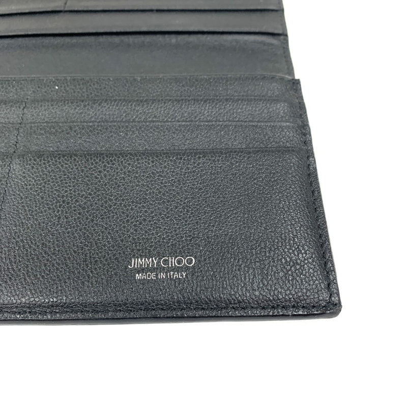 JIMMY CHOO(ジミーチュウ) 長財布 AQR ブラック Coat Pocket Wallet メンズ 【101065312003】