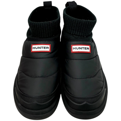 HUNTER イン/アウト パファー ニッテッド カフ ブーツ WFS2265REN サイズUK5(24cm) ブラック ハンター 【101065326008】