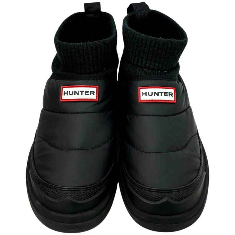 HUNTER イン/アウト パファー ニッテッド カフ ブーツ WFS2265REN サイズUK5(24cm) ブラック ハンター 【101065326008】