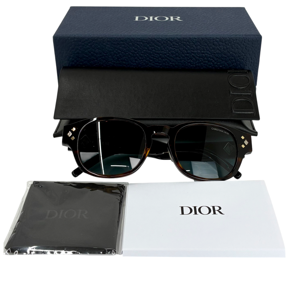 DIOR ダイヤモンド サングラス R2F 51□22 TFA0151754 べっ甲柄