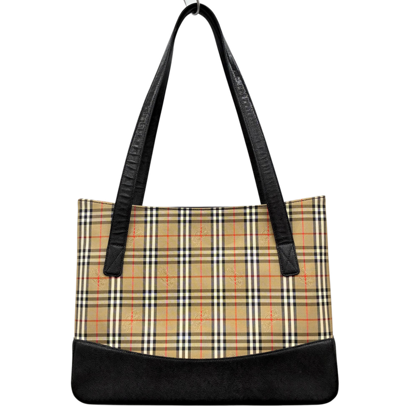 BURBERRY ノバチェック トートバッグ ベージュ×ブラック バーバリー