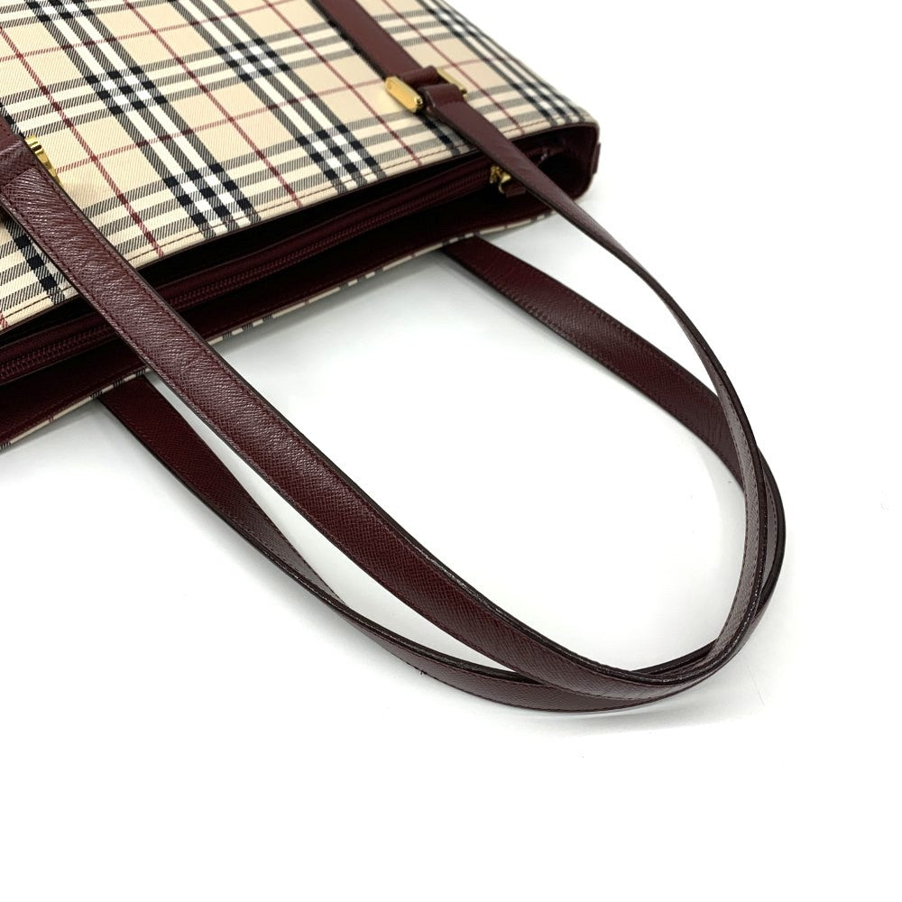 BURBERRY(バーバリー) トートバッグ ノバチェック キャンバス×レザー