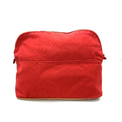 HERMES(エルメス)　ボリード　ポーチ　GM コットンキャンバス　レッド 【102037015001】