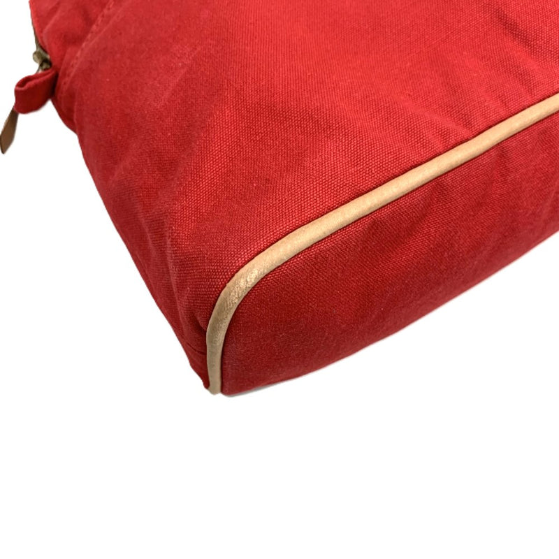 HERMES(エルメス)　ボリード　ポーチ　GM コットンキャンバス　レッド 【102037015001】