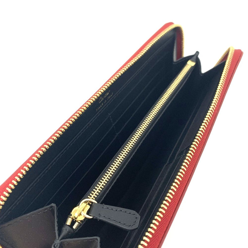 Cartier(カルティエ) ガーランド ドゥ カルティエ ラウンドファスナー長財布 カーフスキン レッド×ゴールド レディース 【102039915003】