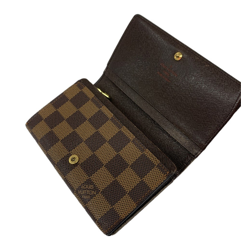 LOUIS VUITTON(ルイ・ヴィトン) ダミエ ポルトフォイユ・トレゾール N61736 ダミエ・エベヌ  財布 【102046348001】