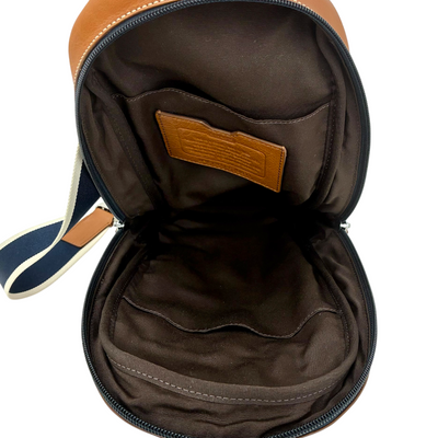 COACH ヘリテージ ウェブ レザー スリングバッグ F70811 キャメル コーチ 【102048982007】
