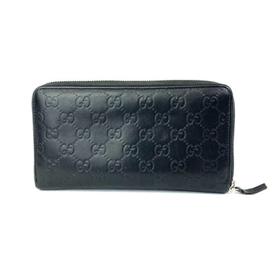 GUCCI(グッチ) グッチシマ ラウンドファスナー長財布 233194 グッチシマレザー ブラック メンズ ウォレット 【102049237001】