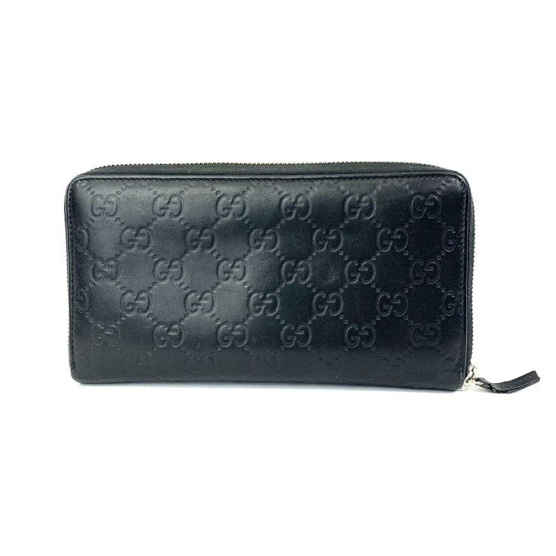 GUCCI(グッチ) グッチシマ ラウンドファスナー長財布 233194 グッチシマレザー ブラック メンズ ウォレット 【102049237001】