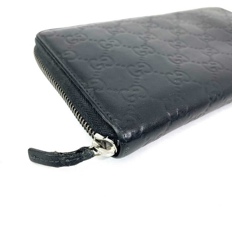 GUCCI(グッチ) グッチシマ ラウンドファスナー長財布 233194 グッチシマレザー ブラック メンズ ウォレット 【102049237001】