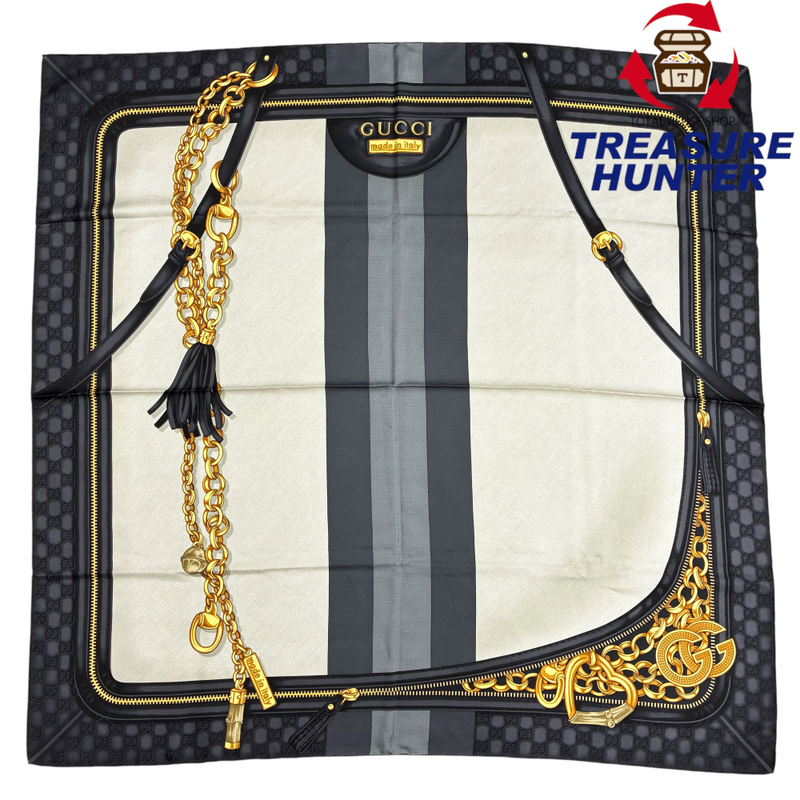GUCCI GGバッグ シルクスカーフ サイズ約88×88cm グッチ 【102049379007】