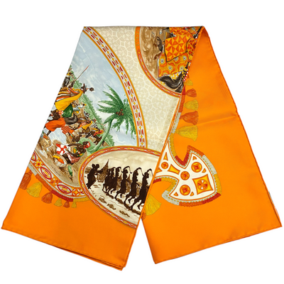 HERMES カレ90 シルクスカーフ CAVALIERS PEULIS サイズ約88×88m エルメス 【102050699007】