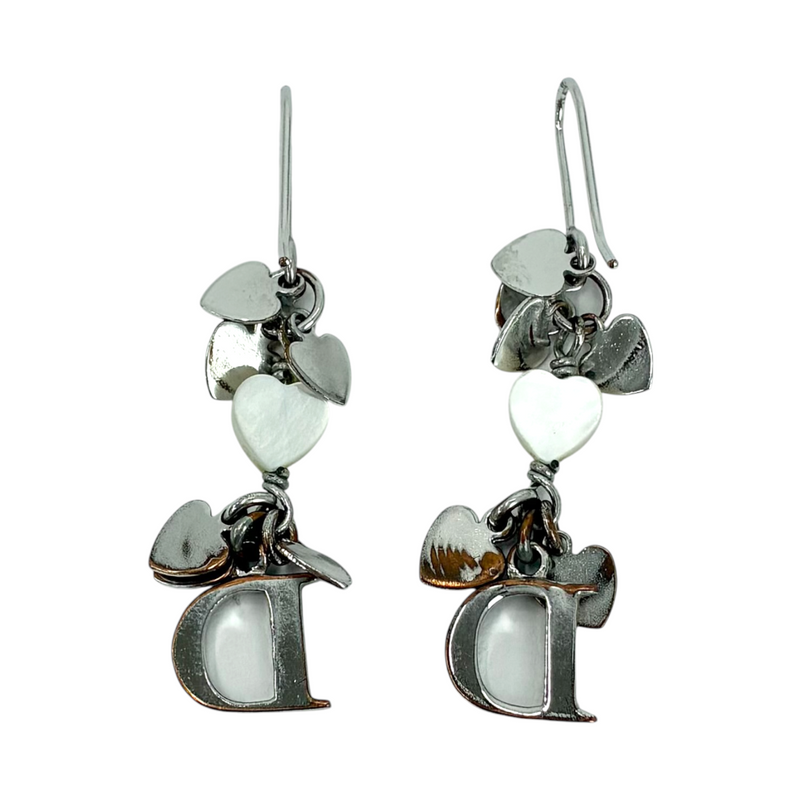 Christian Dior ラインストーン フックピアス シルバー クリスチャン
