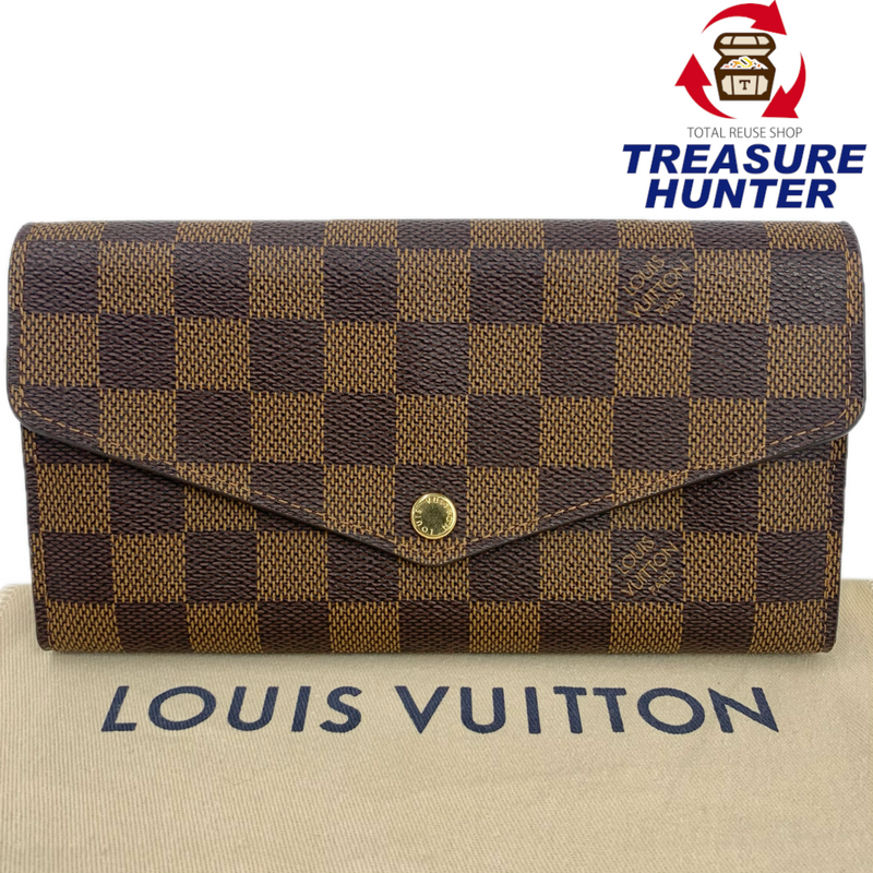 LOUIS VUITTON ダミエ ポルトフォイユ・サラ N63209 フラップ長財布 ルイヴィトン 【102051867007】