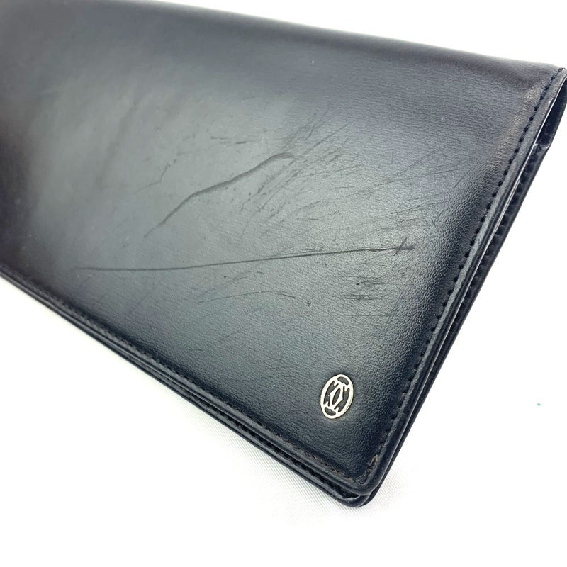 Cartier(カルティエ) パシャ 二つ折り長財布 レザー ブラック フランス製 メンズ  【102052334001】