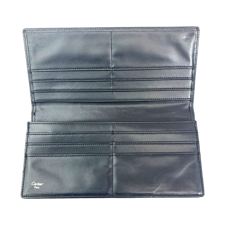Cartier(カルティエ) パシャ 二つ折り長財布 レザー ブラック フランス製 メンズ  【102052334001】