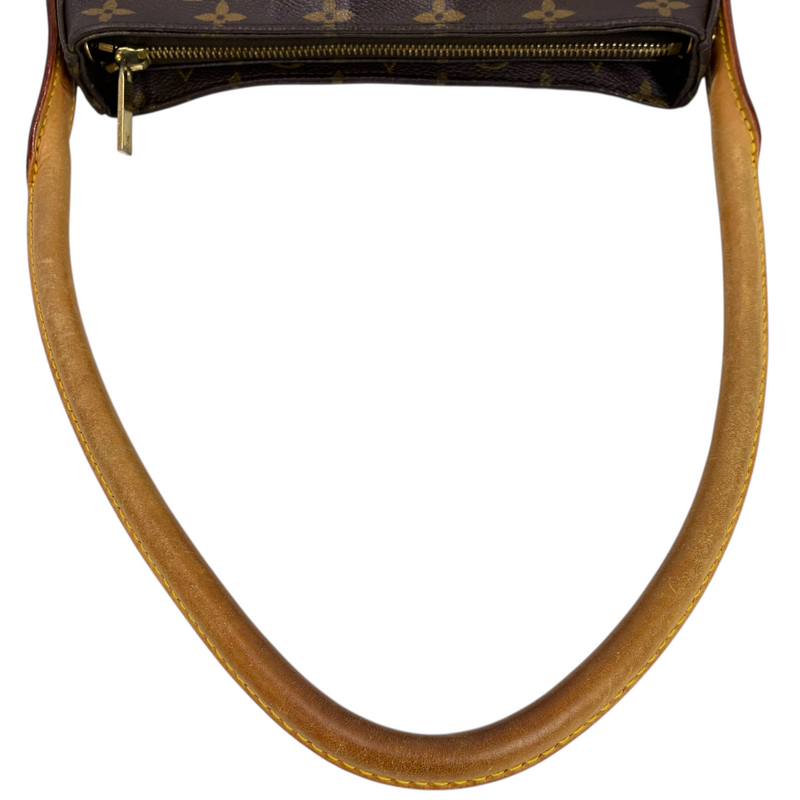 LOUIS VUITTON モノグラム ルーピングMM M51146 ブラウン ショルダーバッグ ルイヴィトン 【102052523006】
