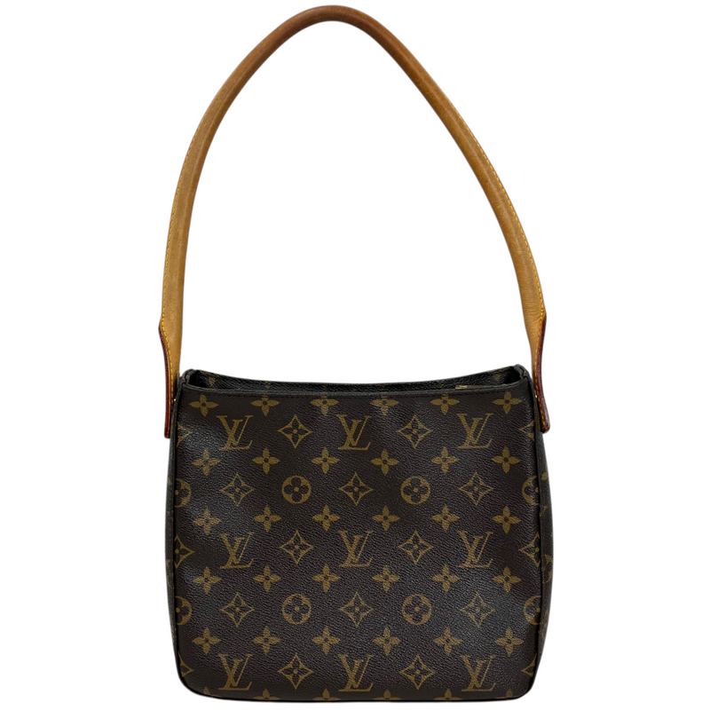 LOUIS VUITTON モノグラム ルーピングMM M51146 ブラウン ショルダーバッグ ルイヴィトン 【102052523006】