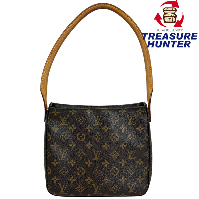 LOUIS VUITTON モノグラム ルーピングMM M51146 ブラウン ショルダーバッグ ルイヴィトン 【102052523006】