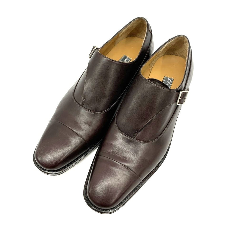 Salvatore Ferragamo(サルヴァトーレ・フェラガモ) ドレスシューズ トラメッザ モンクストラップ 7EE 約25.5cmストレートチップ 0349838 ブラウン 【102052643001】