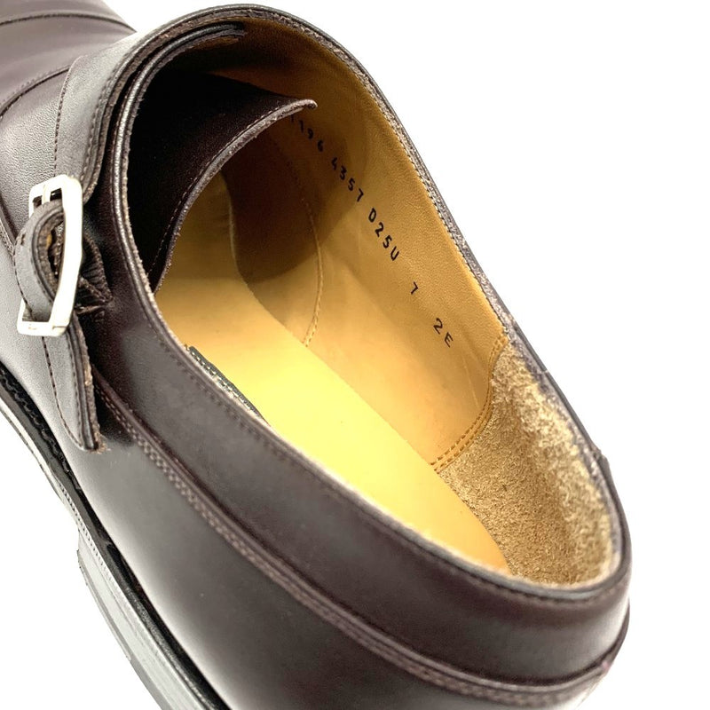 Salvatore Ferragamo(サルヴァトーレ・フェラガモ) ドレスシューズ トラメッザ モンクストラップ 7EE 約25.5cmストレートチップ 0349838 ブラウン 【102052643001】