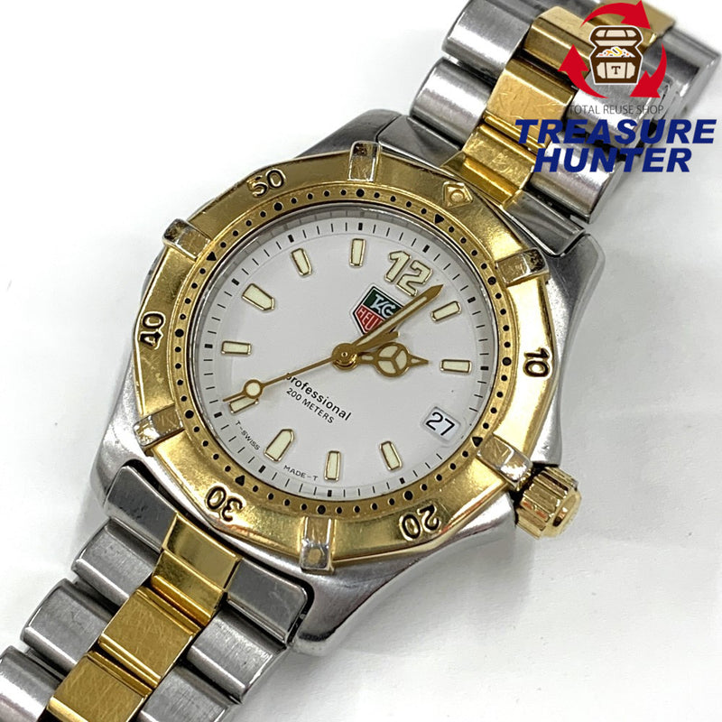 TAG HEUER(タグホイヤー) プロフェッショナル2000シリーズ 腕時計 WK1220 クォーツ シルバー×ゴールド ホワイト文字盤 メンズ ウォッチ 【102052793001】