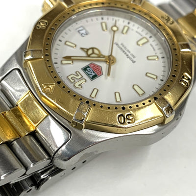 TAG HEUER(タグホイヤー) プロフェッショナル2000シリーズ 腕時計 WK1220 クォーツ シルバー×ゴールド ホワイト文字盤 メンズ ウォッチ 【102052793001】