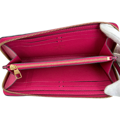 LOUIS VUITTON アンプラント ポルトフォイユ・クレマンス M62535 ピンク ラウンドファスナー長財布 ルイヴィトン 【102052860006】