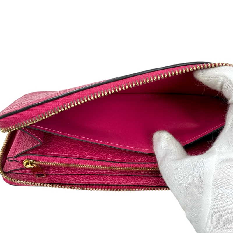 LOUIS VUITTON アンプラント ポルトフォイユ・クレマンス M62535 ピンク ラウンドファスナー長財布 ルイヴィトン 【102052860006】