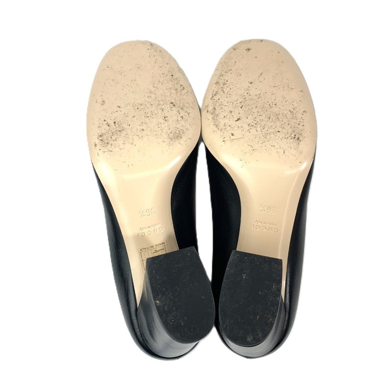 GUCCI(グッチ) インターロッキングG パンプス サイズ36 1/2 約23.5cm ブラック ヒール約7cm 565856 レディース シューズ 【102052912001】