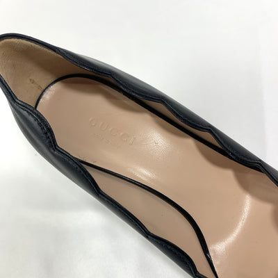 GUCCI(グッチ) インターロッキングG パンプス サイズ36 1/2 約23.5cm ブラック ヒール約7cm 565856 レディース シューズ 【102052912001】