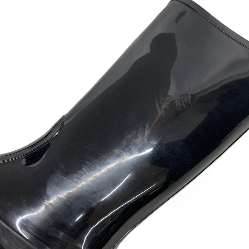 CHANEL(シャネル)　カメリア　ココマーク　レインブーツ　サイズ37　約24cm　ラバー　ブラック 【102057536001】