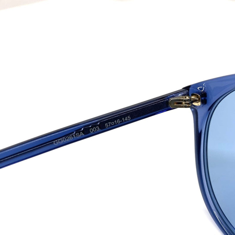 GUCCI(グッチ)　サングラス　GG0261 プラスチック　ブルー　度なし　57□16-145 【102057556003】