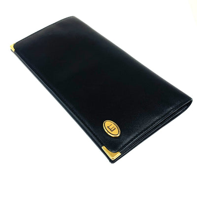 dunhill(ダンヒル) オックスフォード 二つ折り長財布 1390 レザー ブラック メンズ 【102057659001】