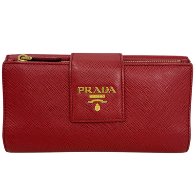 PRADA サフィアーノレザー 長財布 1ML006 レッド プラダ 【102057677006】