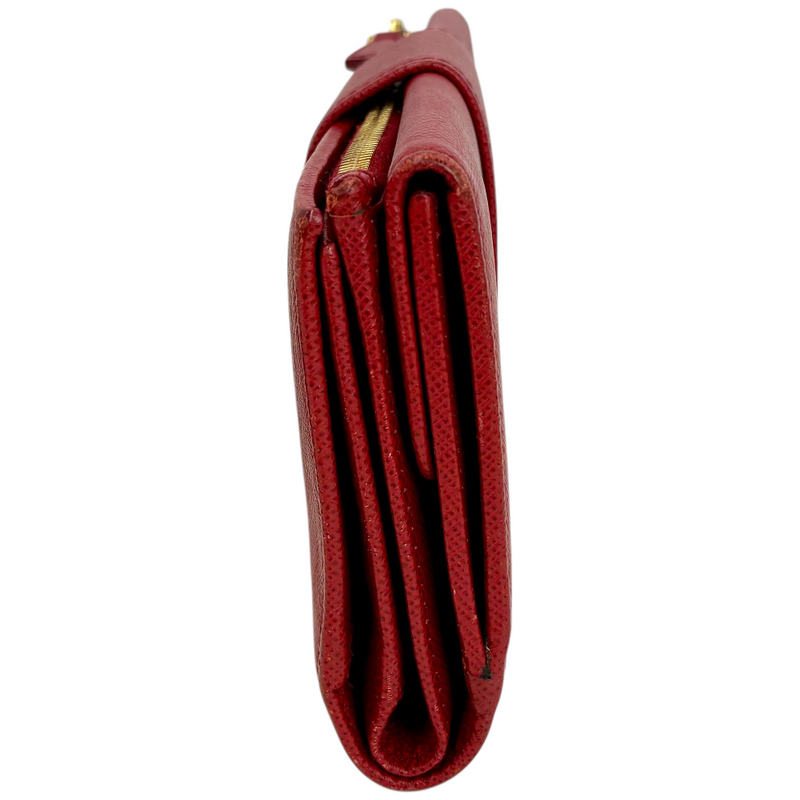 PRADA サフィアーノレザー 長財布 1ML006 レッド プラダ 【102057677006】