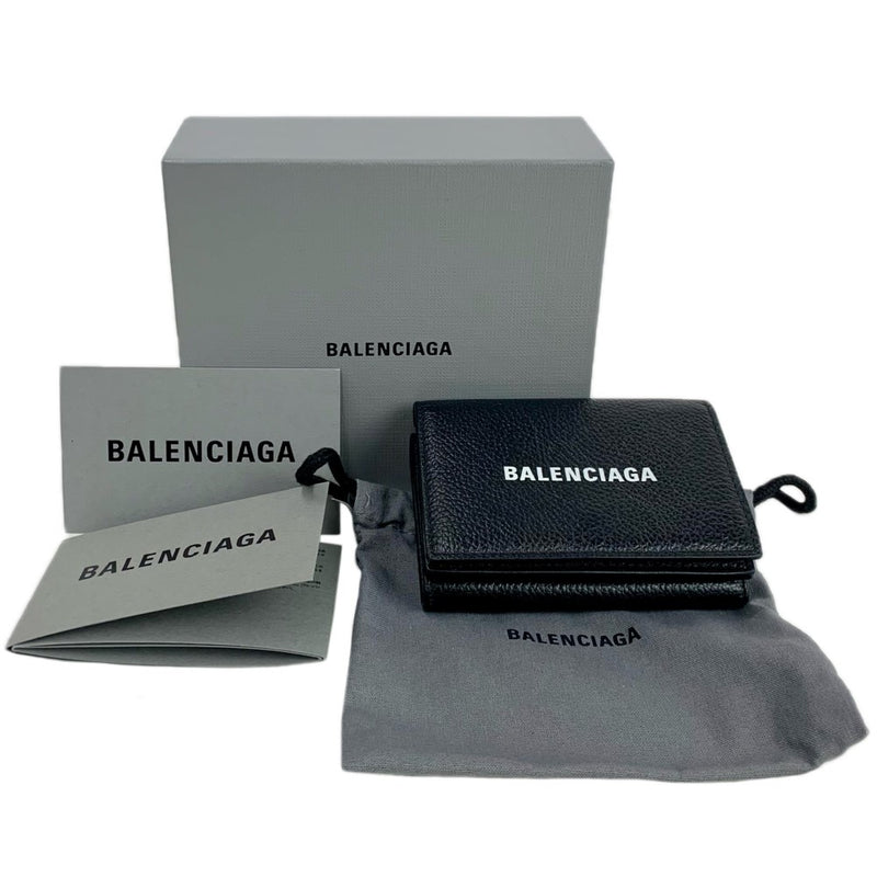 BALENCIAGA CASH ミニウォレット 5943121IZI34791 ブラック 三つ折り財布 バレンシアガ 【102057936007】