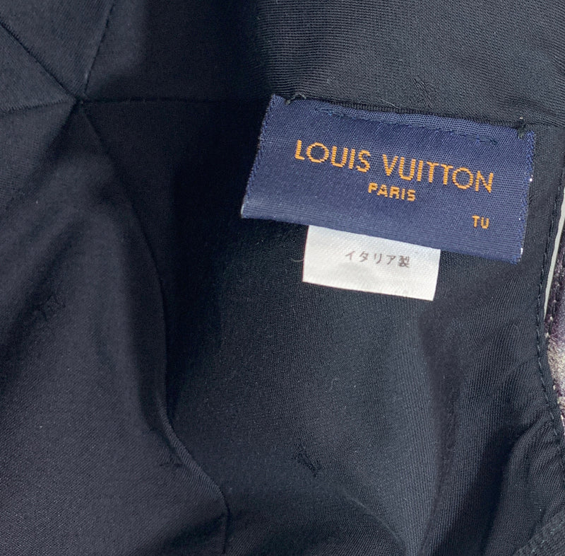 LOUIS VUITTON キャスケット・タイ MP2334 ダイクイル1.0 キャップ サイズ約58cm ダイダイ柄 グレー系 ラムレザー ルイ・ヴィトン メンズ 帽子 【102058223001】