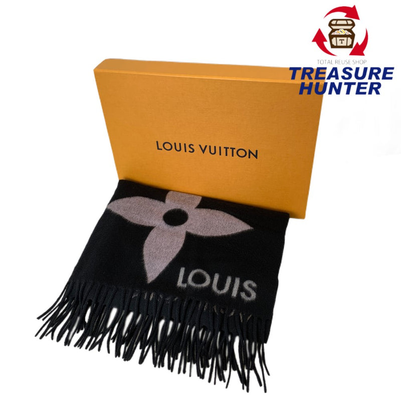 ルイ・ヴィトン マフラー ジ アルティメット M76383 ノワール カシミヤ混  LOUIS VUITTON 【102058505003】