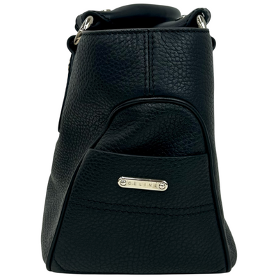 CELINE レザー ハンドバッグ ブラック セリーヌ 【102058713006】