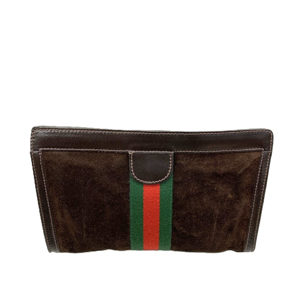 ビンテージGucci スエード クラッチバッグ GUCCI(グッチ) オールドグッチ シェリーライン クラッチバッグ