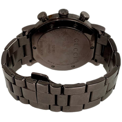 GUCCI クォーツ腕時計 クロノ ブラウン YA101341 電池交換済 グッチ 【102058788006】