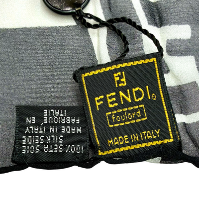 FENDI ズッカ シフォンロングスカーフ サイズ幅約26×長さ約148cm シルク100% フェンディ 【102058882007】