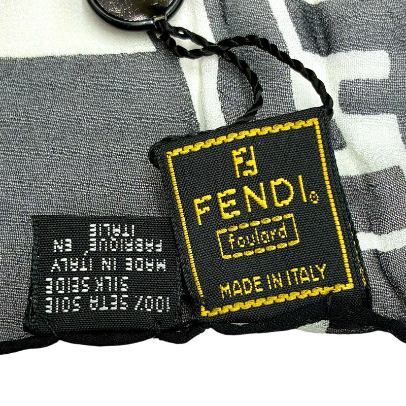 FENDI ズッカ シフォンロングスカーフ サイズ幅約26×長さ約148cm シルク100% フェンディ 【102058882007】