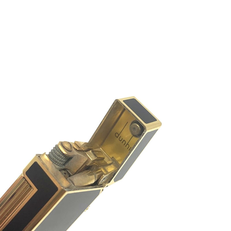 dunhill(ダンヒル)　ローラー式ガスライター　ブラック×ゴールド　ゴールドメッキ×ラッカー 【102058890001】