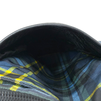 PRADA ナイロン チェックショルダーバッグ VA0220 ネイビー プラダ 【102058897007】