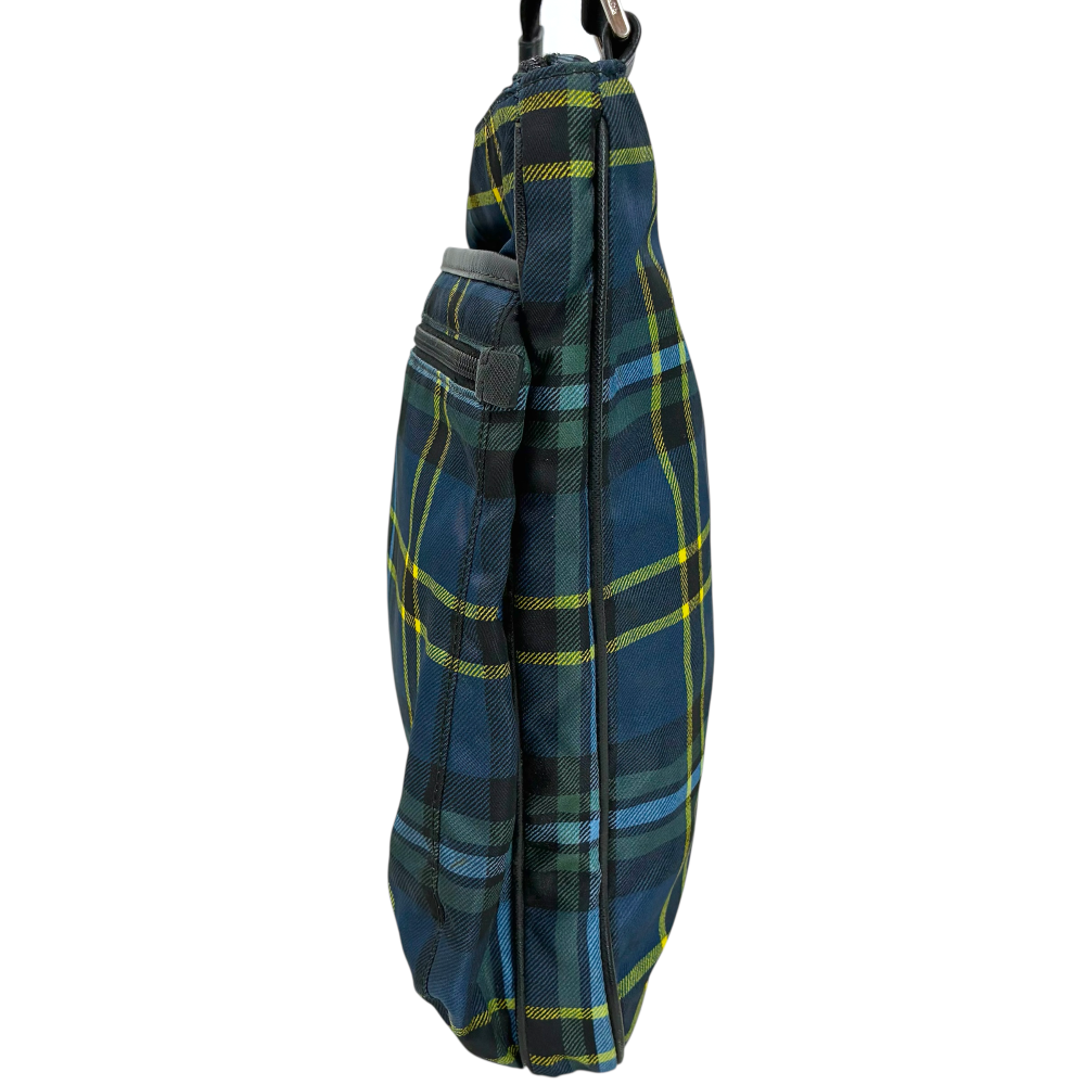 イタリア製 PRADA タータンチェック柄 ショルダーバッグ ナイロン