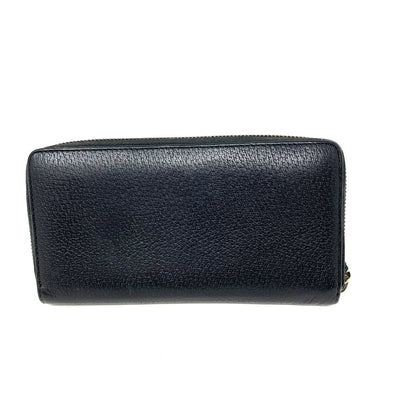 GUCCI(グッチ)　GGマーモント　レザー　ラウンドファスナー長財布　428736　ブラック　 【102058956003】