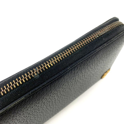 GUCCI(グッチ)　GGマーモント　レザー　ラウンドファスナー長財布　428736　ブラック　 【102058956003】